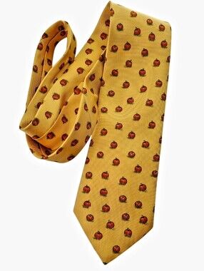 Alynn Neckwear Vintage Pumpkin "Harvest" Silk Tie - Excellent Condition